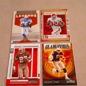 4 Legends of the NFL Jerry Rice Barry Sanders Marcus Allen Tim Brown